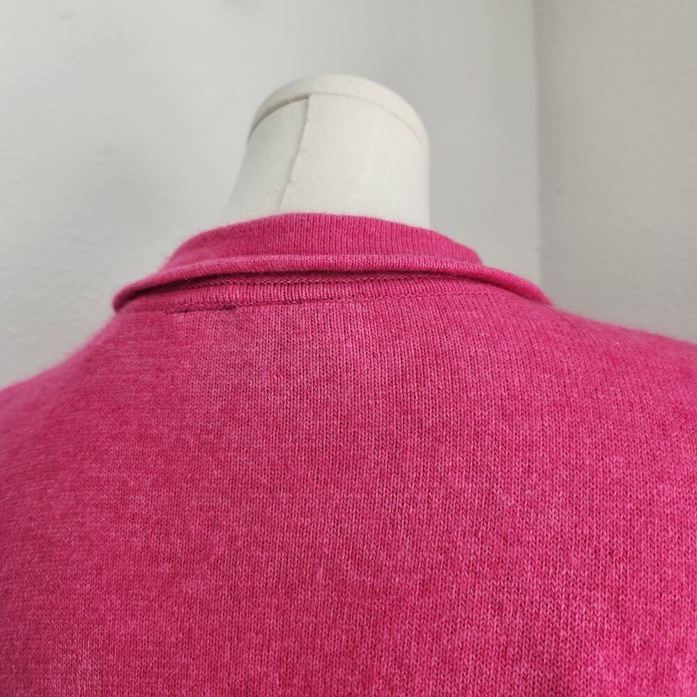 Vintage Y2K Studio Y Pink Wool Blend Knit Cardigan Sweater S Long Sleeve Barbie - Picture 8 of 12
